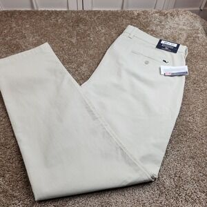 Vineyard Vines Men Performance Breaker Pant 40x32 Stone Khaki Chino 1P001094-274